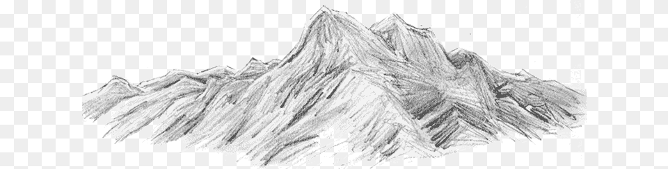 Collection Of Mountains Plain Download On Mountain Range Sketch, Nature, Outdoors, Ice, Art Png