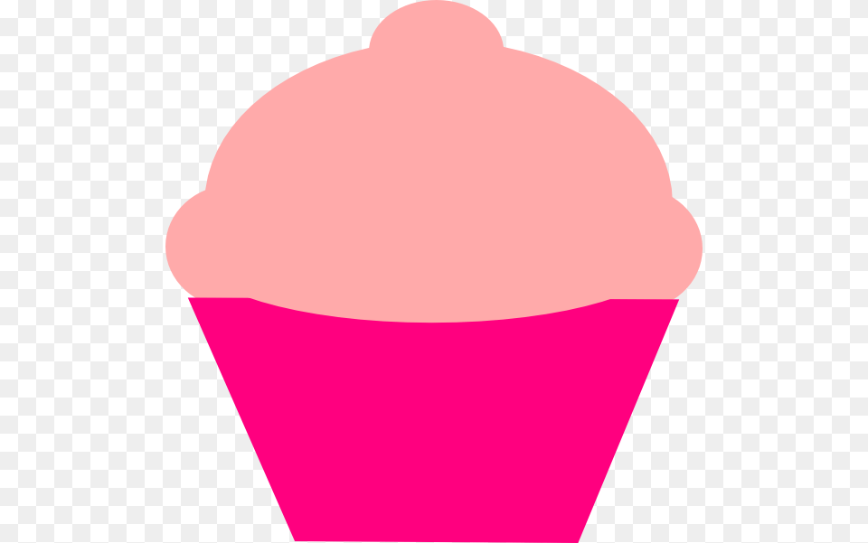 Collection Of Muffin Clipart Outline Pink Cupcake Template, Cake, Cream, Dessert, Food Free Png Download