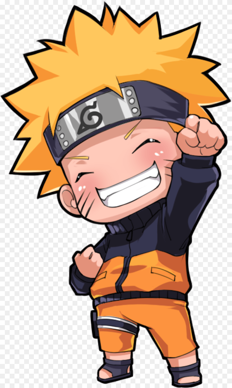 Collection Of Naruto Transparent Happy Naruto Chibi, Publication, Baby, Person, Book Free Png Download