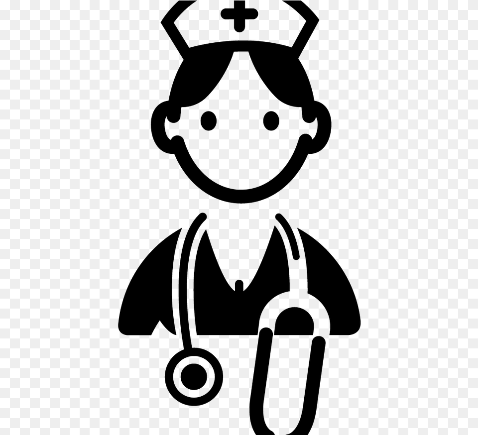 Collection Of Nursing Black And White Black And White Nurse Clip Art, Gray Free Png