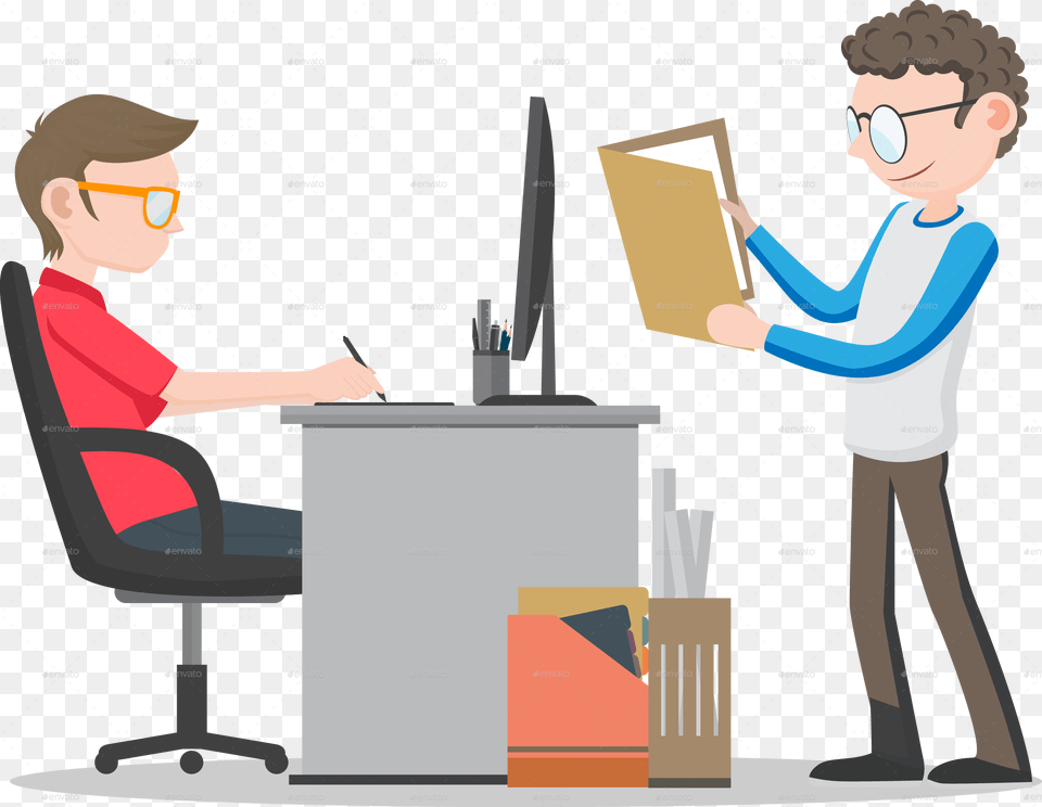 Collection Of Office Office Clipart Transparent, Person, Boy, Male, Child Png Image