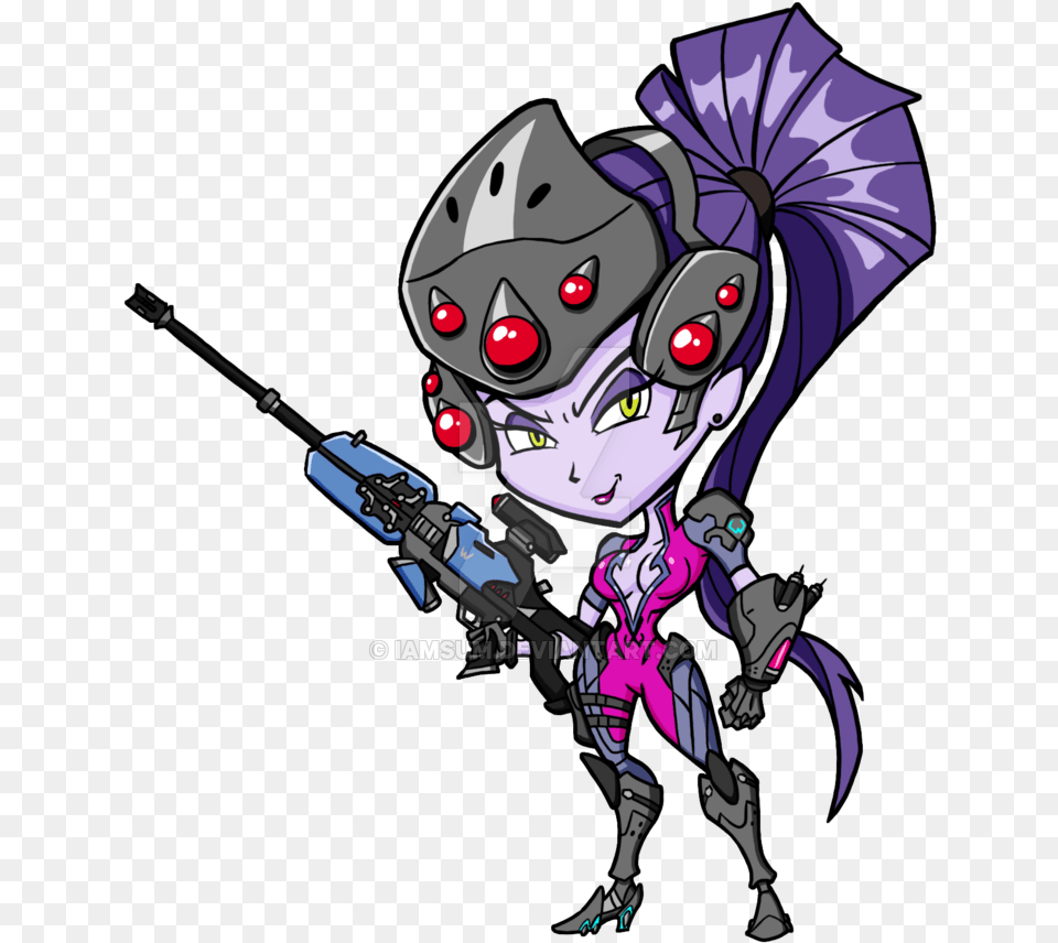 Collection Of Overwatch Drawing Widow Widowmaker Cute Overwatch, Book, Comics, Publication, Baby Png Image