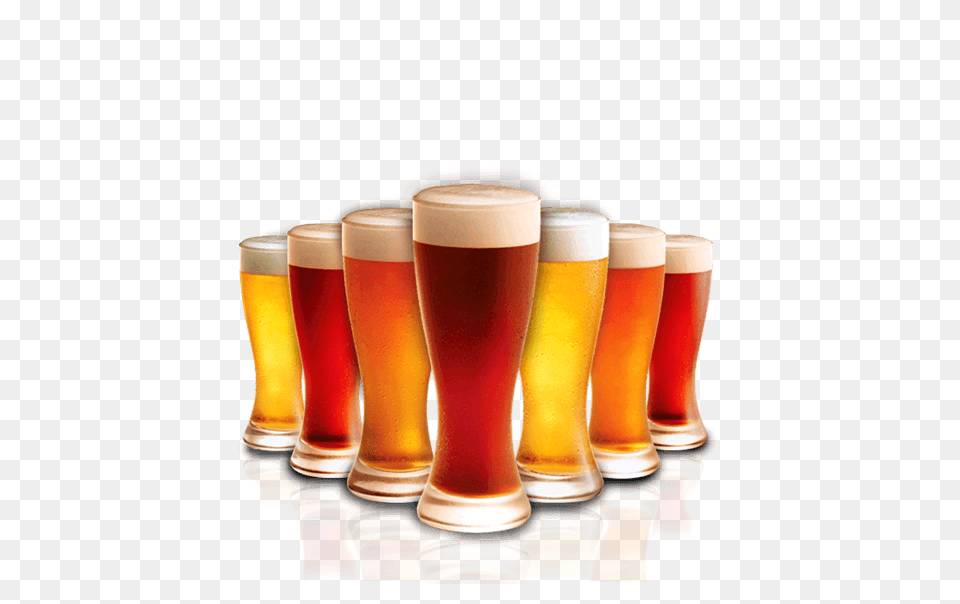 Collection Of Pints Beer Transparent, Alcohol, Beer Glass, Beverage, Glass Png Image