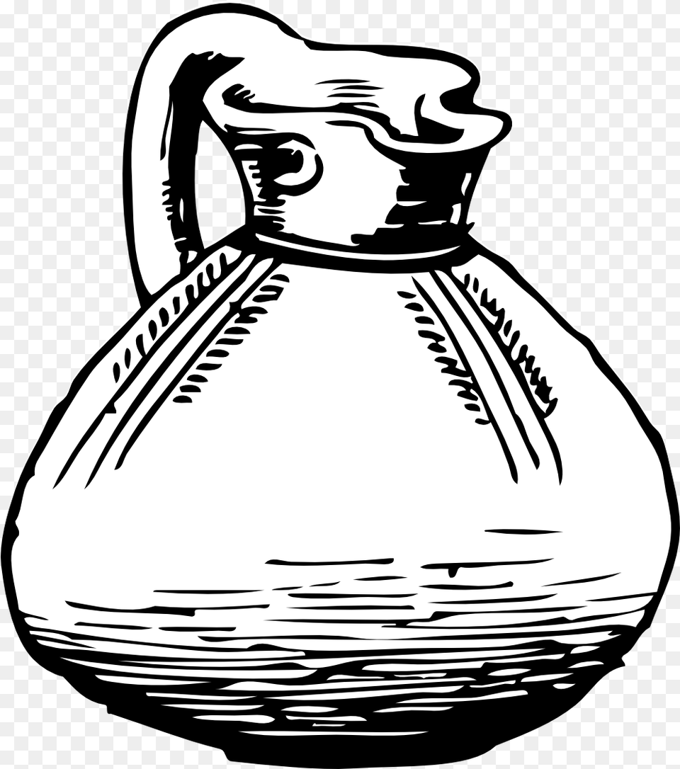 Collection Of Pitcher Clipart Black Pottery Clipart, Jug, Water Jug, Person, Face Png