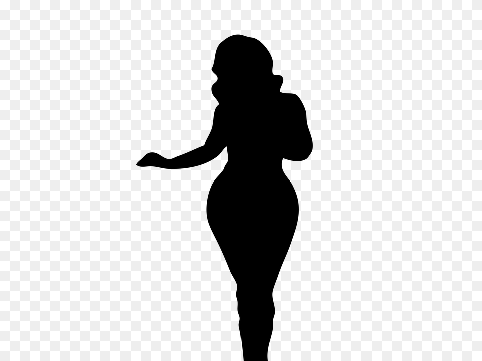 Collection Of Plus Size Woman Silhouette Download Them And Try, Gray Free Png