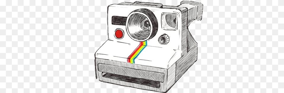 Collection Of Polaroid Camera Tumblr Drawing Polaroid Land Camera Drawing, Digital Camera, Electronics Free Transparent Png