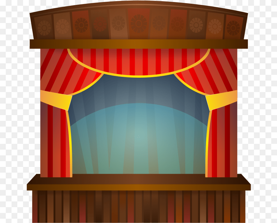 Collection Of Puppet Show Stage Clipart Theater Stage Clipart, Indoors, Crib, Furniture, Infant Bed Png