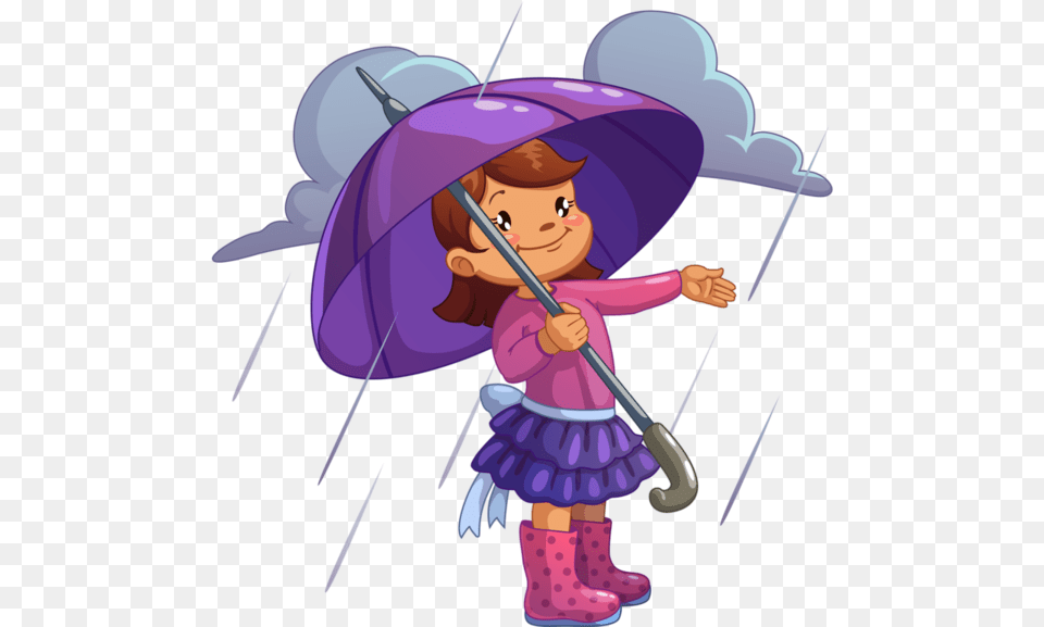 Collection Of Rainy Rainy Day Clipart, Purple, Baby, Person, Book Png Image