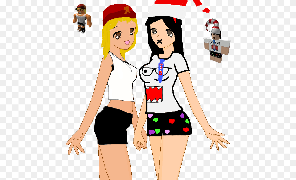 Collection Of Roblox Drawing People Cool Roblox Avatars Girls, T-shirt, Book, Clothing, Comics Png