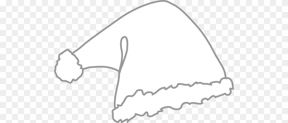 Collection Of Santa Hat Clipart Black And White Santa Hat White, Clothing, Cap, Bonnet, Food Free Transparent Png