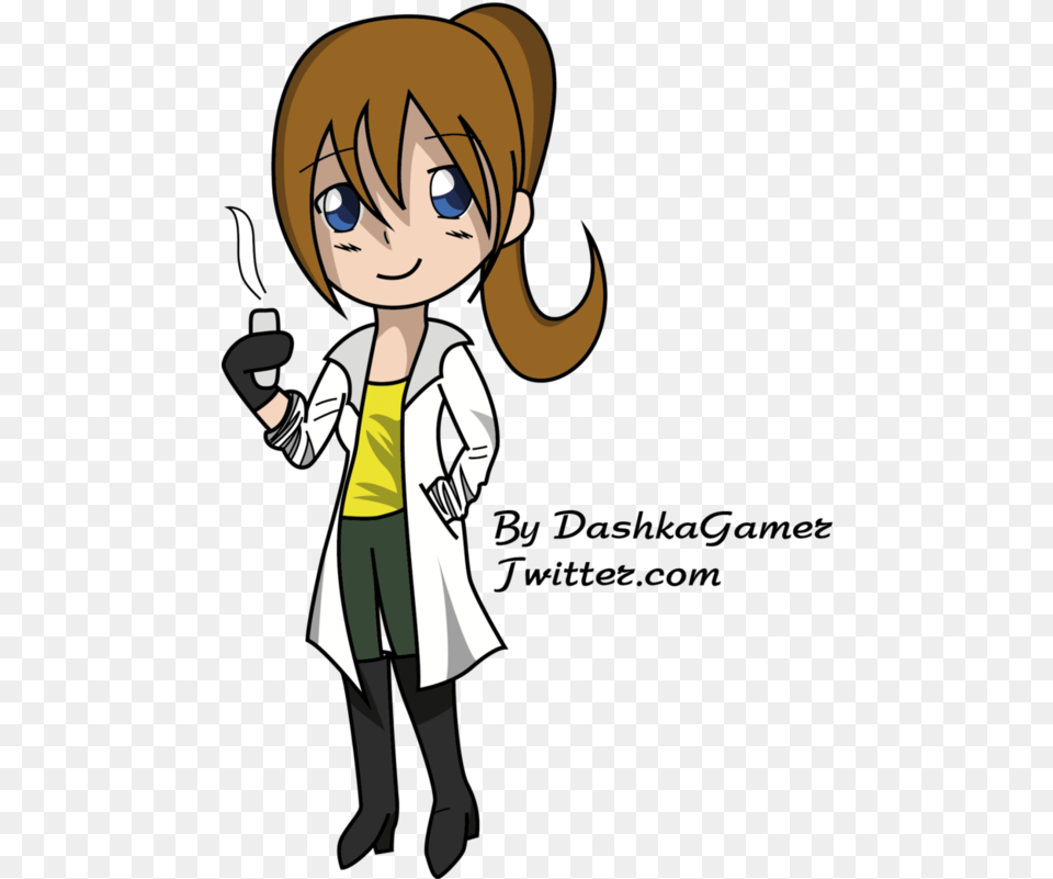 Collection Of Scientist Drawing Anime Scientist Drawing Girl, Book, Comics, Publication, Baby Free Png Download