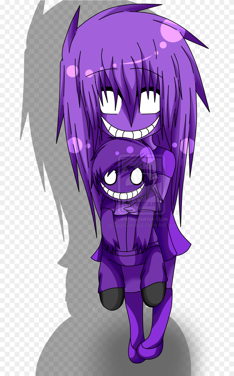 Collection Of Scratch Drawing Girl Fnaf Vincent As A Girl, Book, Comics, Publication, Purple Free Png Download