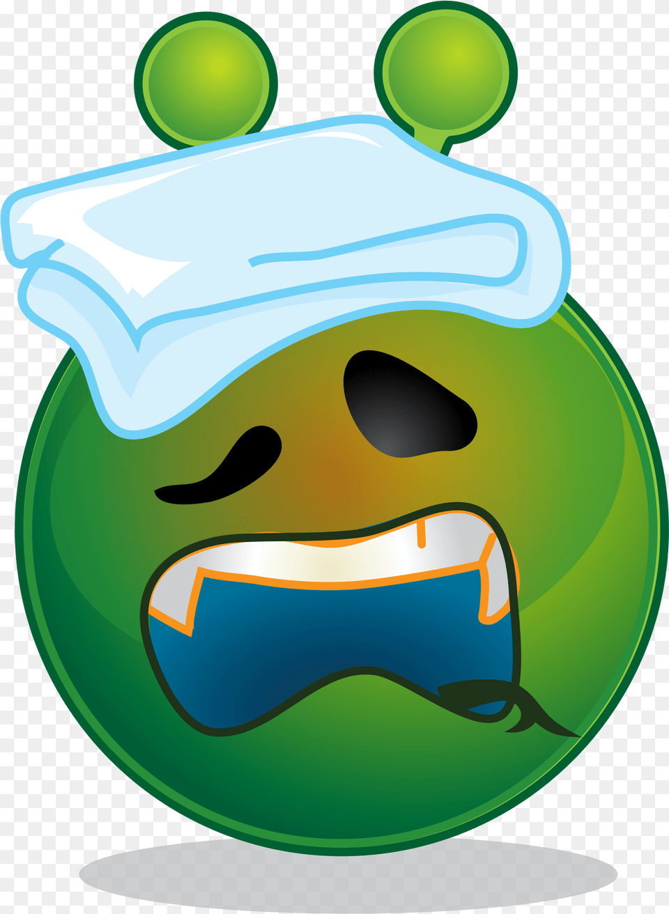 Collection Of Sick Cartoon Picture Imagen Enfermo Para Whatsapp, Sphere, Green Free Png