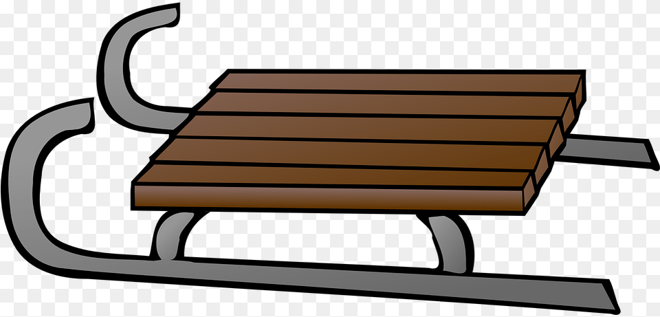Collection Of Sledding Sledge Clipart, Bench, Furniture, Sled Png Image
