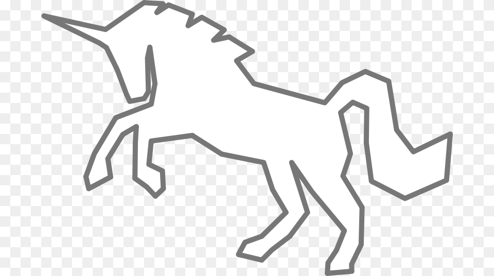 Collection Of Small Unicorn High Quality Unicorn Line Art, Silhouette, Animal, Horse, Mammal Png Image