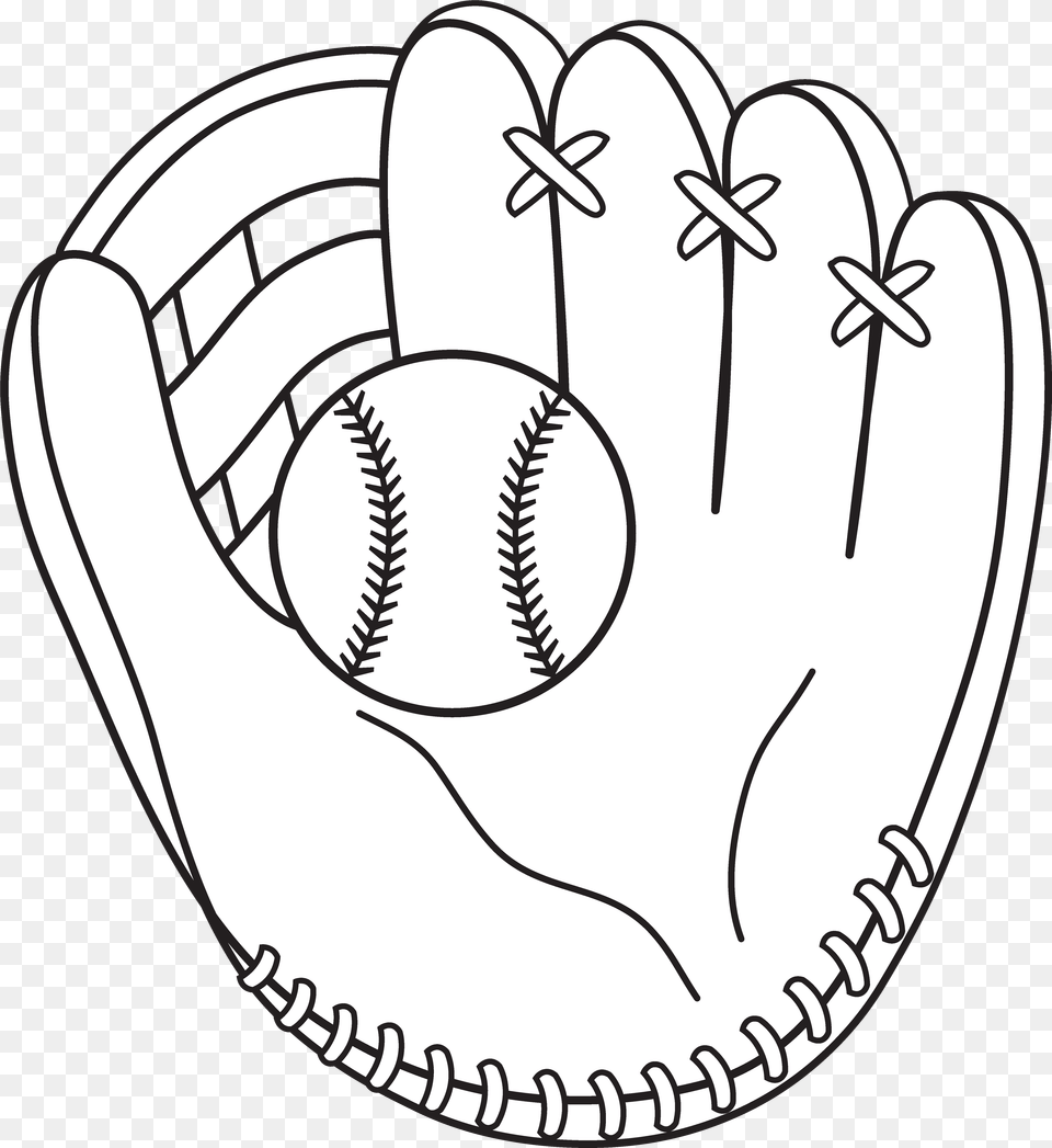 Collection Of Softball Glove Drawing Baseball Glove Drawing Of A Baseball Glove, Baseball Glove, Clothing, Sport, Ammunition Png Image