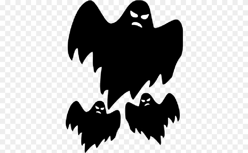 Collection Of Spooky Ghost Drawing Ghost Clipart Black, Animal, Person, Bird, Vulture Free Png Download