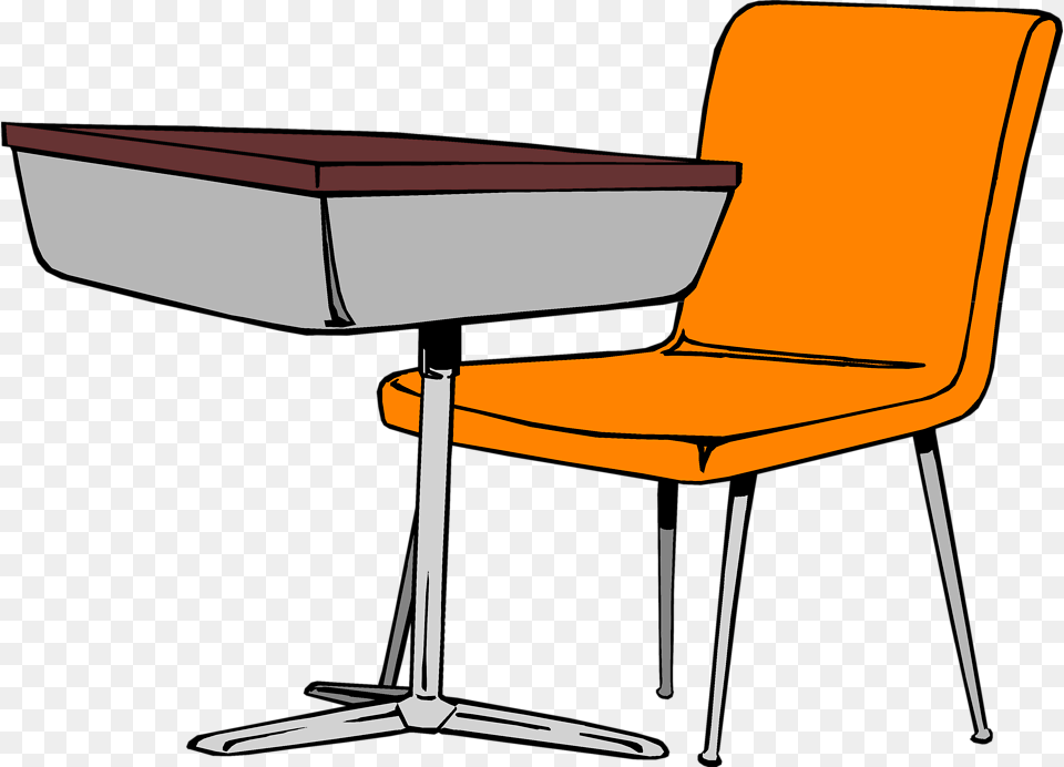 Collection Of Student Desk And Chair Clipart Student Desk Clipart, Furniture Png Image