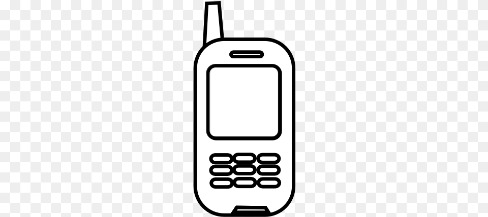 Collection Of Telephone Clipart Black And White Celular Blanco Y Negro, Electronics, Mobile Phone, Phone, Texting Png