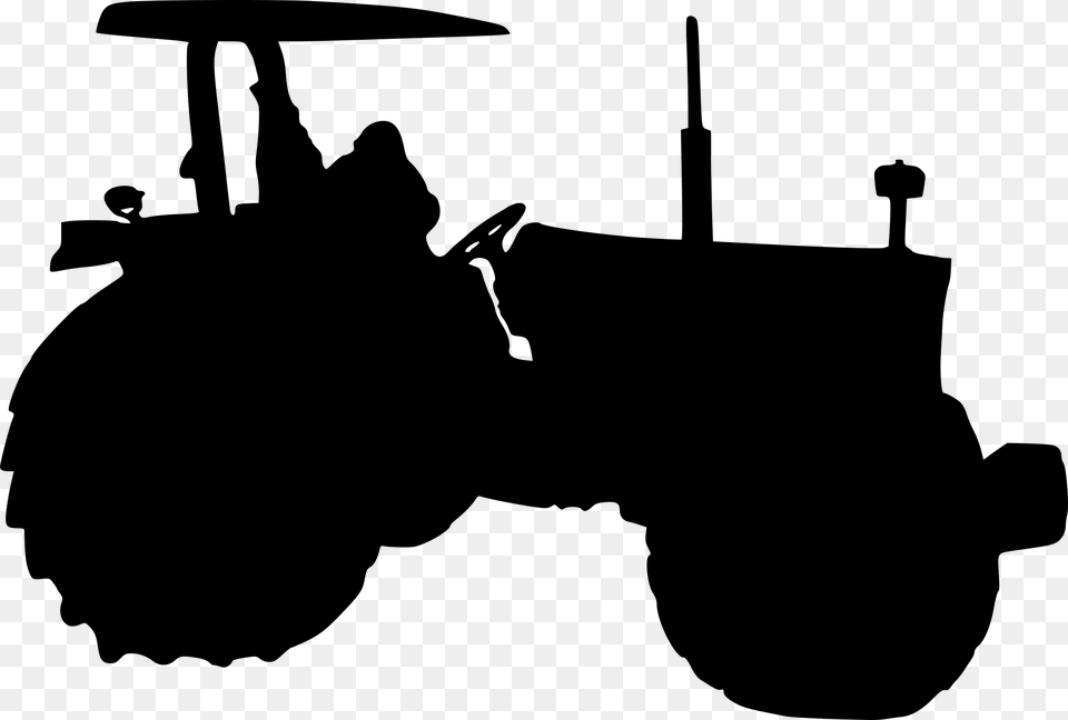 Collection Of Tractor Silhouette Clip Art Download Them, Gray Png