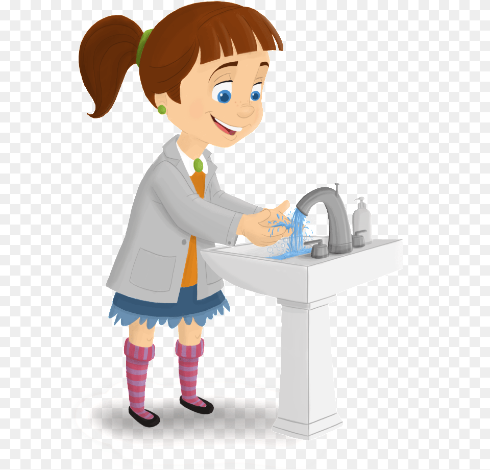 Collection Of Washing Hands With Soap Clipart Wash Your Hands Cartoon, Architecture, Fountain, Water, Baby Free Png Download