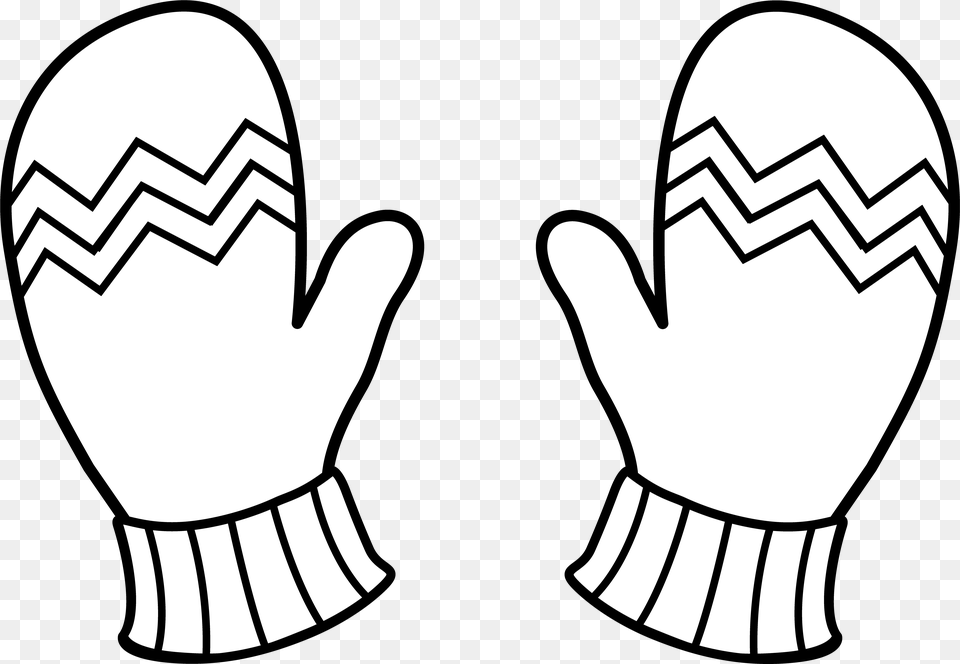 Collection Of Winter Mitten Clip Art, Clothing, Glove, Stencil, Body Part Free Png