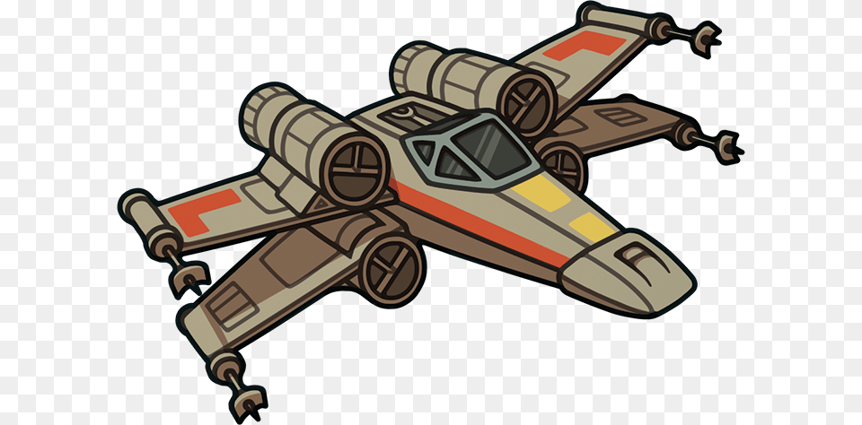 Collection Of X Wing Fighter Clipart High Quality Star Wars X Wing Cartoon, Aircraft, Transportation, Vehicle, Cad Diagram Free Png Download