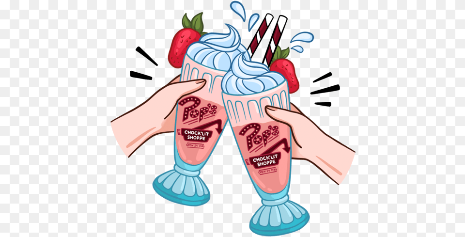 Collection Riverdale For Riverdale Stickers, Beverage, Cream, Dessert, Food Free Png