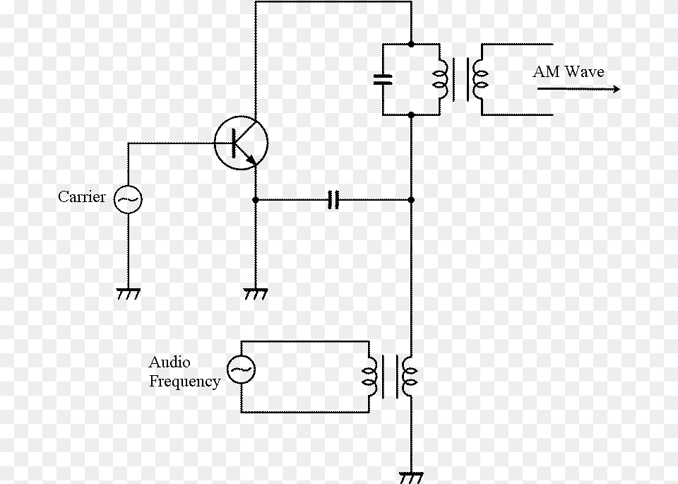 Collector Modulation Circuit Amplitude Modulation Circuit, Gray Free Png