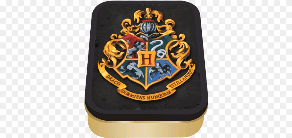 Collectors Tin Hogwarts Crest Harry Potter Crest Blanket, Logo, Birthday Cake, Cake, Cream Png