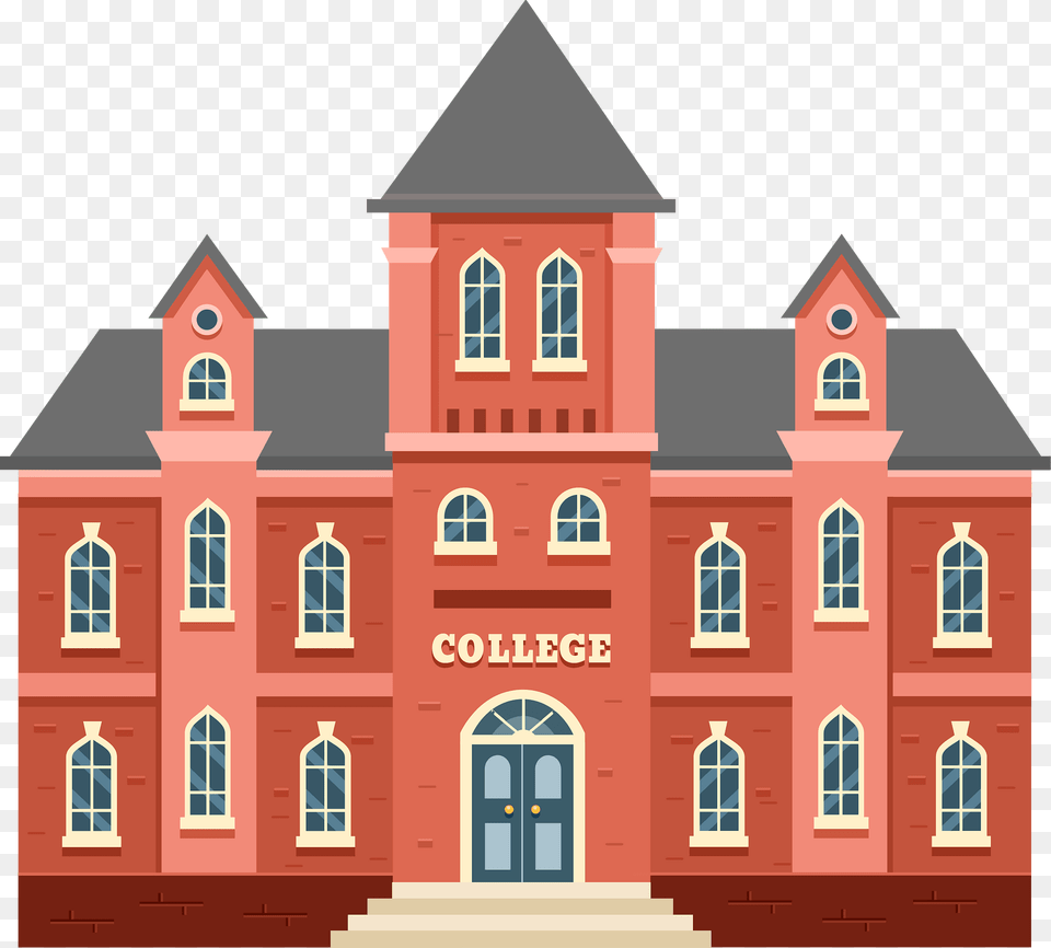 College Building Clipart, Arch, Architecture, Gothic Arch, Clock Tower Free Transparent Png