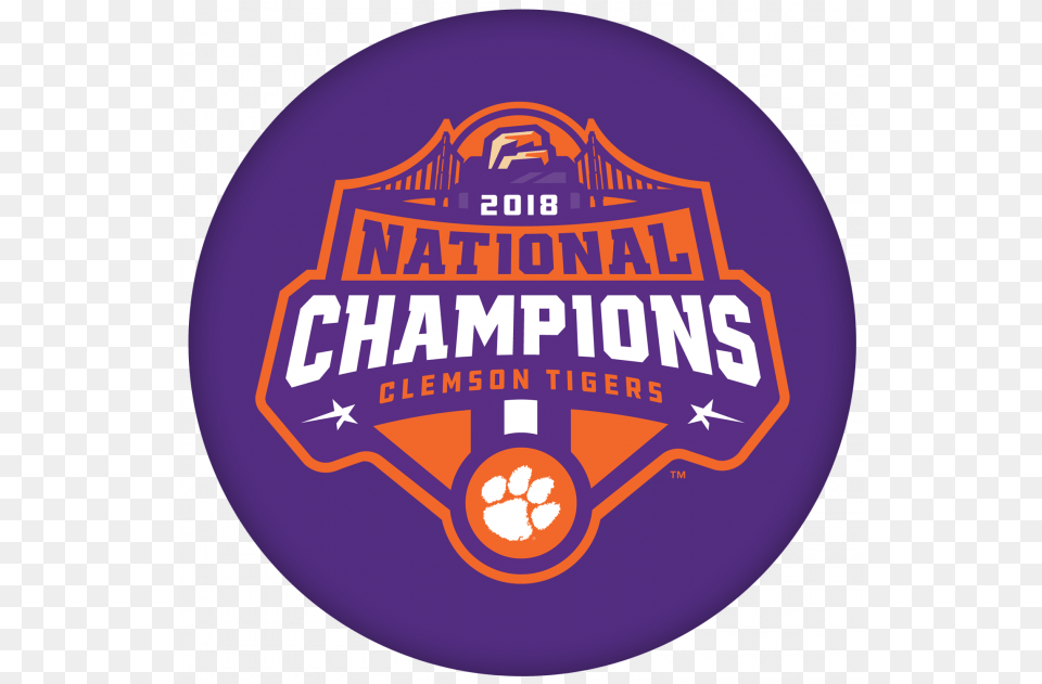 College Football Playoff Central U2013 Clemson Tigers Official Clemson Tiger Paw, Badge, Logo, Symbol, Disk Free Png Download