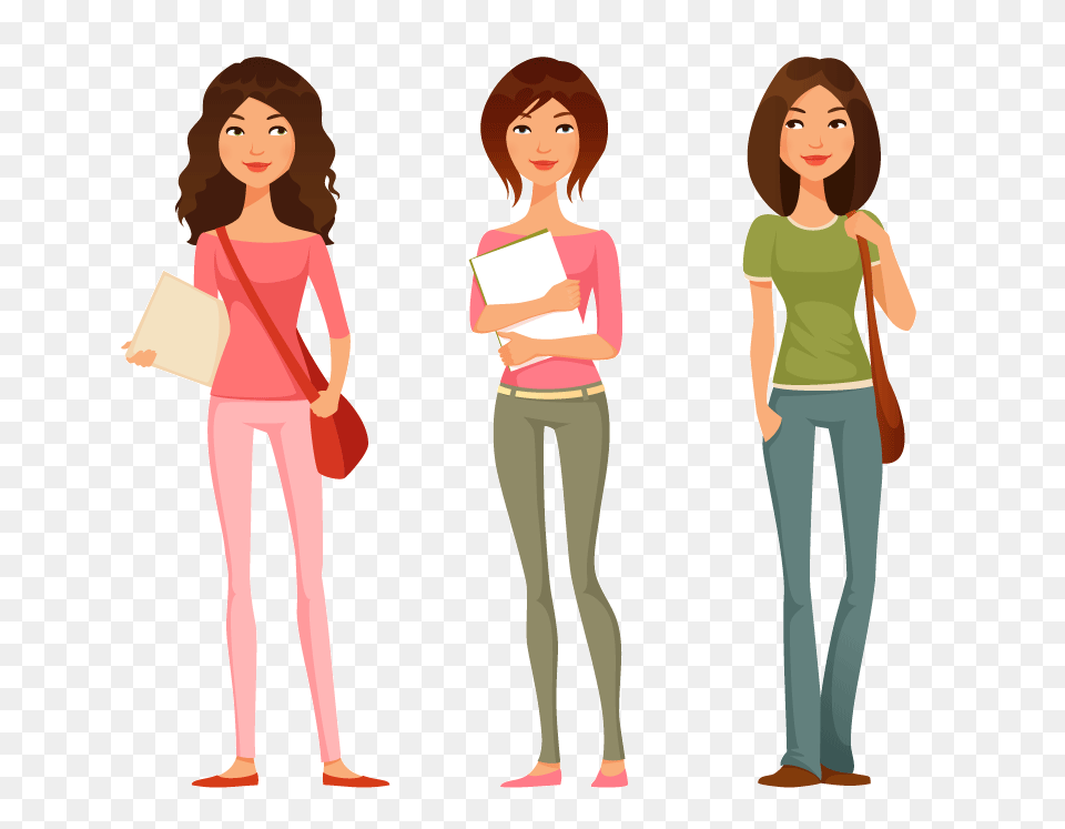 College Function With Girl Students Clipart Clip Art Images, Pants, Clothing, Accessories, Person Png Image