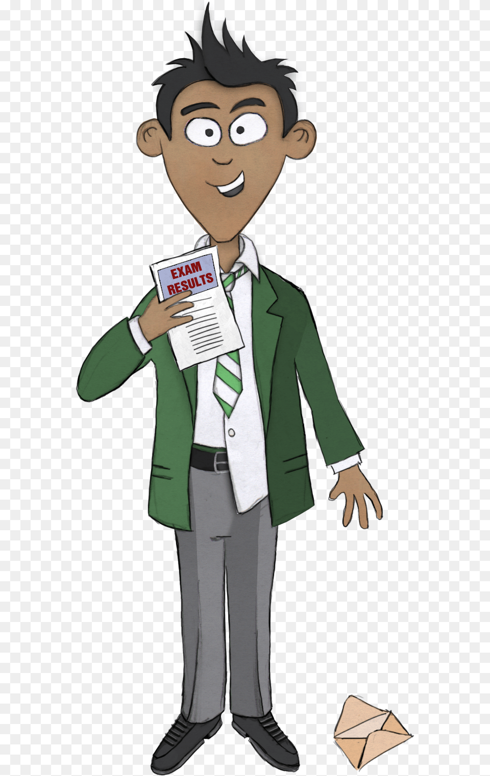 College Leaver With Certificate Cartoon On Transparent, Book, Comics, Publication, Clothing Png Image