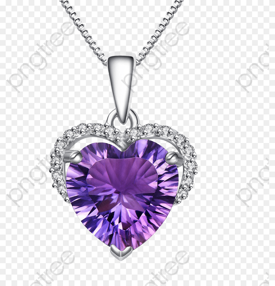 Collier En Diamant Violet, Accessories, Jewelry, Necklace, Gemstone Free Png