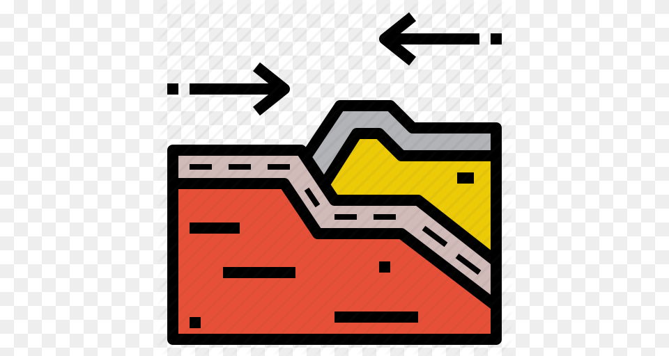 Collision Earthquake Movement Plate Tectonic Icon Png