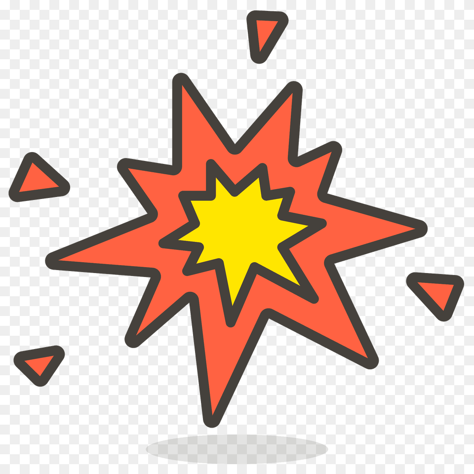 Collision Emoji Clipart, Star Symbol, Symbol, Dynamite, Weapon Free Transparent Png