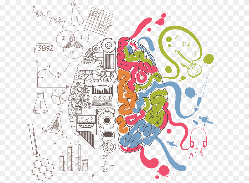 Collocations With Brain Desenho De Cerebro Cerebro Y Tecnologia, Art, Doodle, Drawing, Graphics Free Png