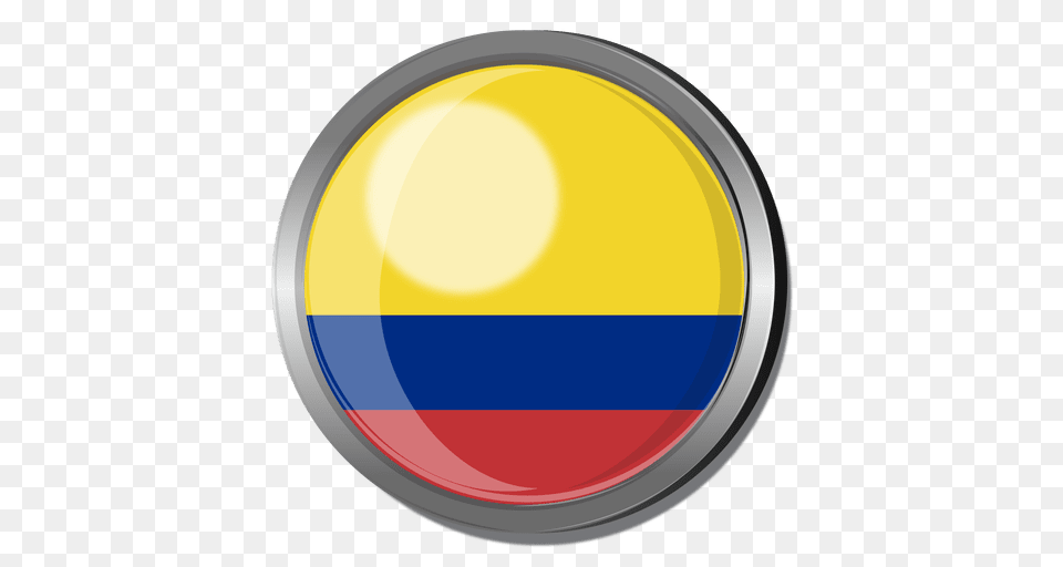 Colombia Flag Badge, Sphere, Disk Free Transparent Png