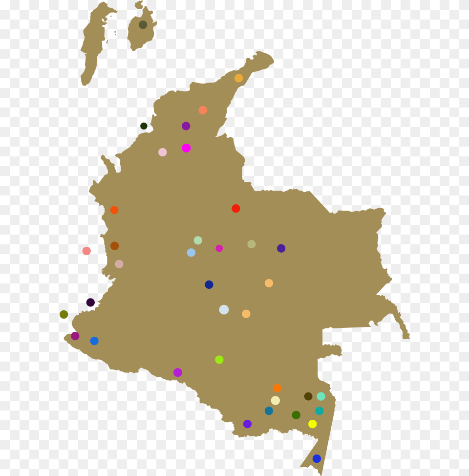 Colombia Map In Red, Chart, Plot, Atlas, Diagram Free Transparent Png
