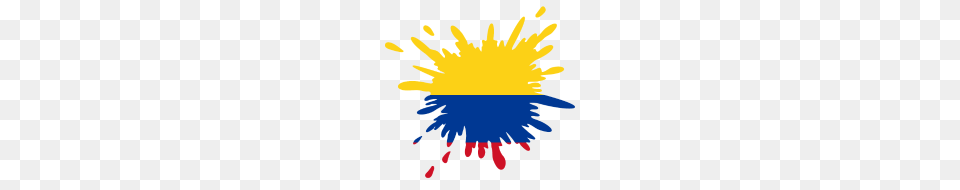 Colombia Splash Flag, Flower, Plant, Person, Fireworks Png Image