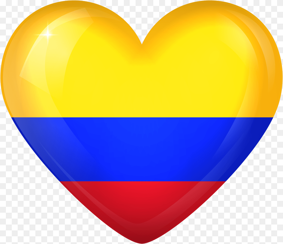Colombian Flag In A Heart, Balloon Free Png Download