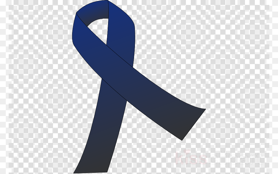 Colon Cancer Ribbon Clipart Awareness Ribbon Colorectal Black And White Graphic Satellite, Accessories, Formal Wear, Tie, Belt Free Png