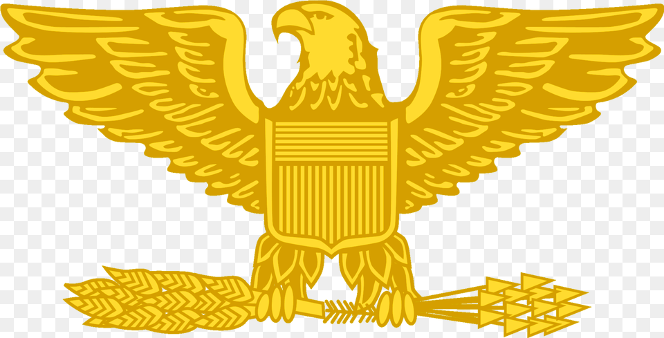 Colonel Gold Eagle Colonel Rank Insignia, Badge, Emblem, Logo, Symbol Free Transparent Png