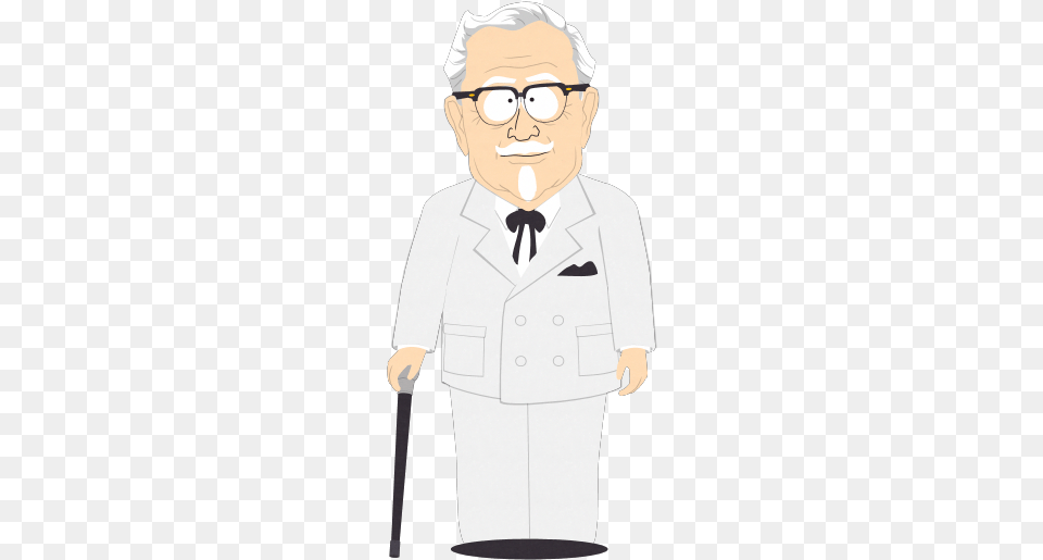 Colonel Sanders South Park, Suit, Clothing, Formal Wear, Adult Free Transparent Png