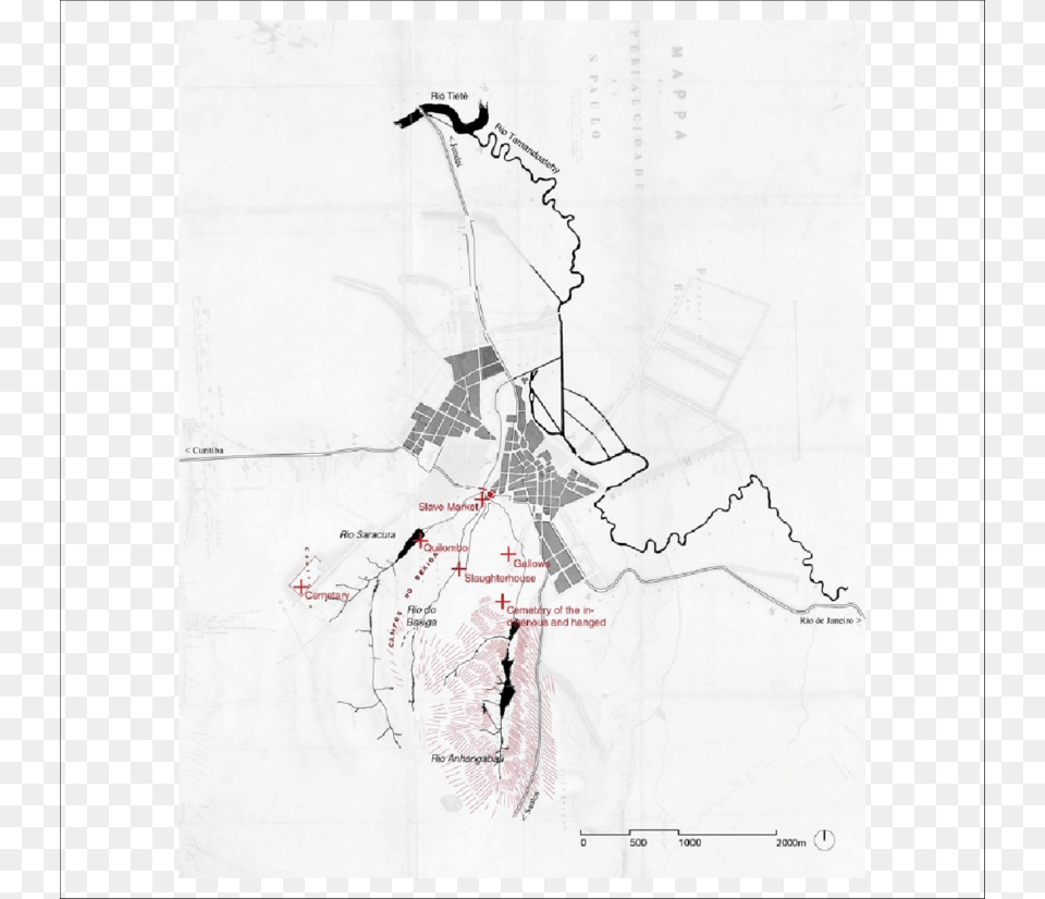 Colonial So Paulo In The 17th Century With The Lands, Chart, Diagram, Plan, Plot Png Image