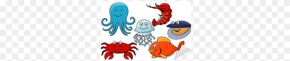 Color Animales Marinos Dibujos, Animal, Sea Life, Food, Seafood Png Image