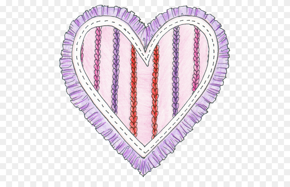 Color Art Hearts Heart, Pattern, Embroidery Free Png Download