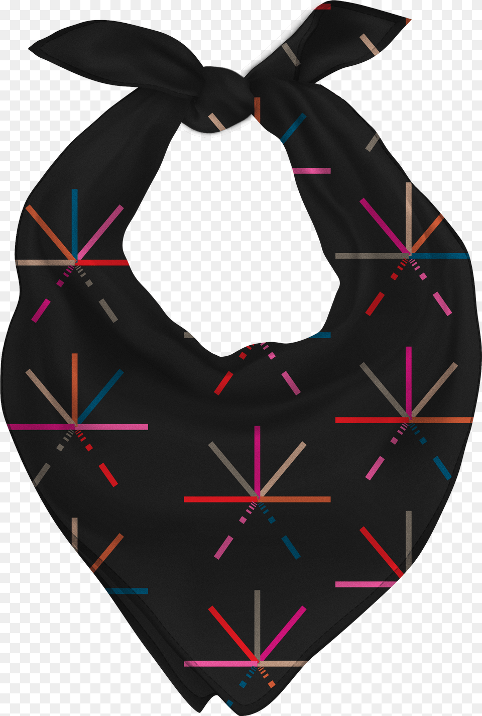 Color Asterisk Bandana Black Stylish, Person, Bib, Accessories Png