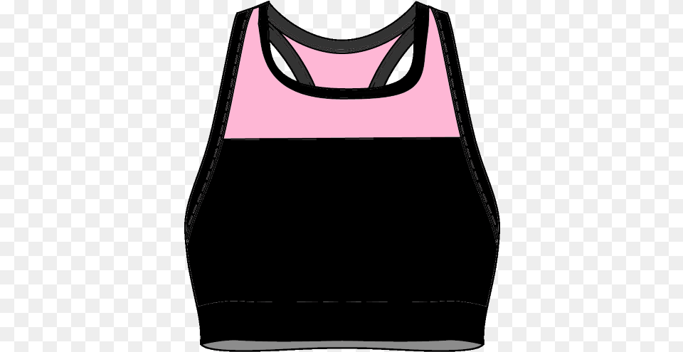 Color Blocked Sports Bra Blouse, Bib, Person Free Transparent Png